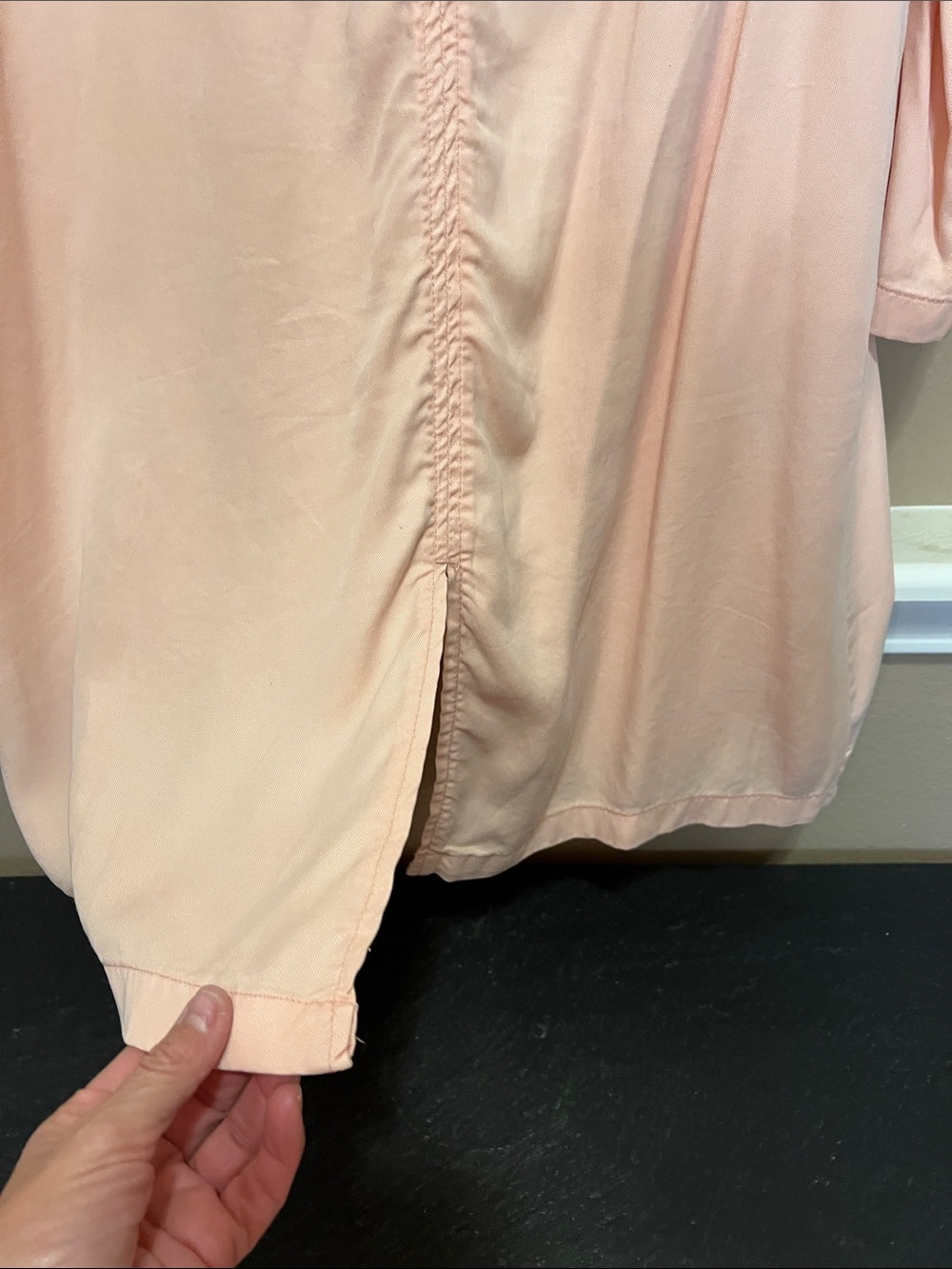 Max Jeans Pale Pink Draped Trench Coat - Picture 9 of 10
